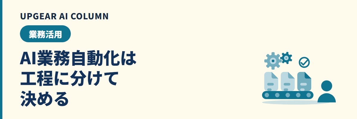 AI業務自動化の進め方。業務を工程に分けてRPA・生成AI・人を割り振る