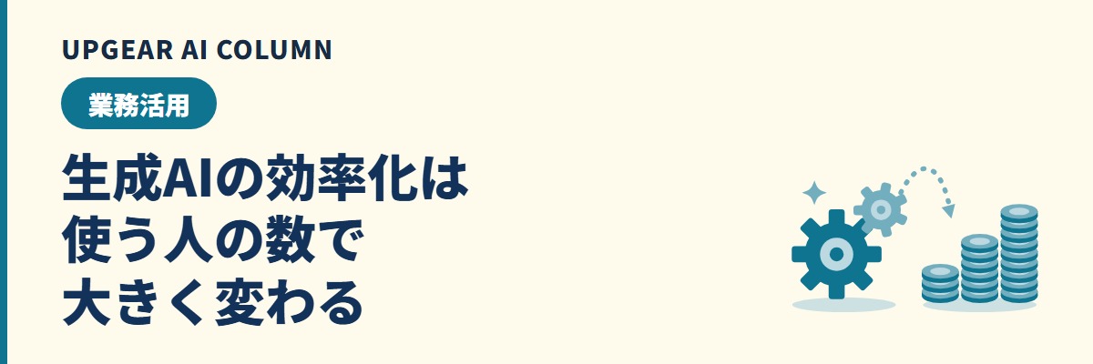 生成AIで業務効率化した事例と効果の計算方法。全員に配る手順