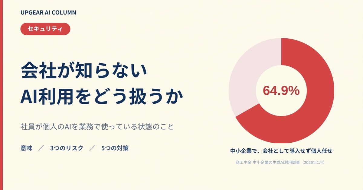 野良AI（シャドーAI）とは？意味・リスク・対策